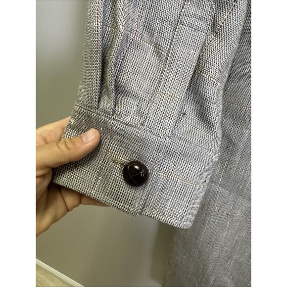 A Della Dress Suit Dress S Gray Tweed 100% Wool Old Money Preppy Romantic - Picture 3 of 10